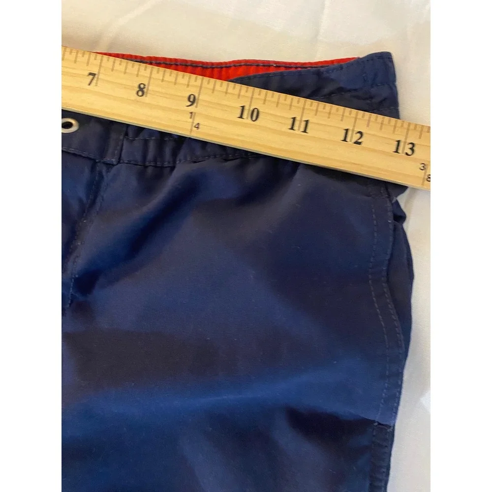 Polo Ralph Lauren Swim Trunks Kids Size M 10-12 Navy Blue Red Pony Logo Shorts